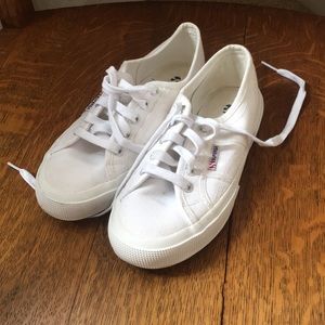 White Superga Shoes
